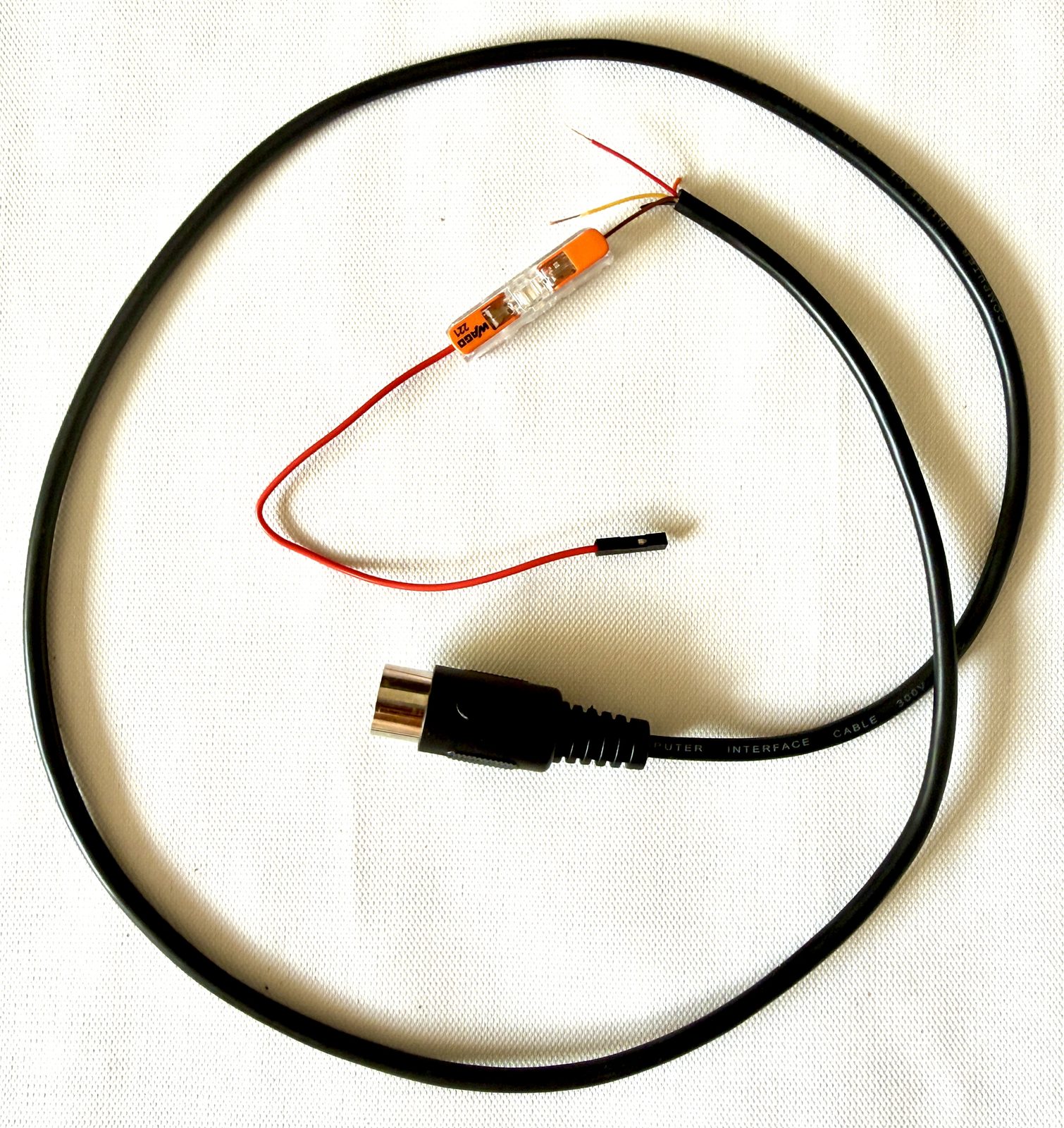 Raccord des fils avec connecteurs Wago Inline et câbles Dupont