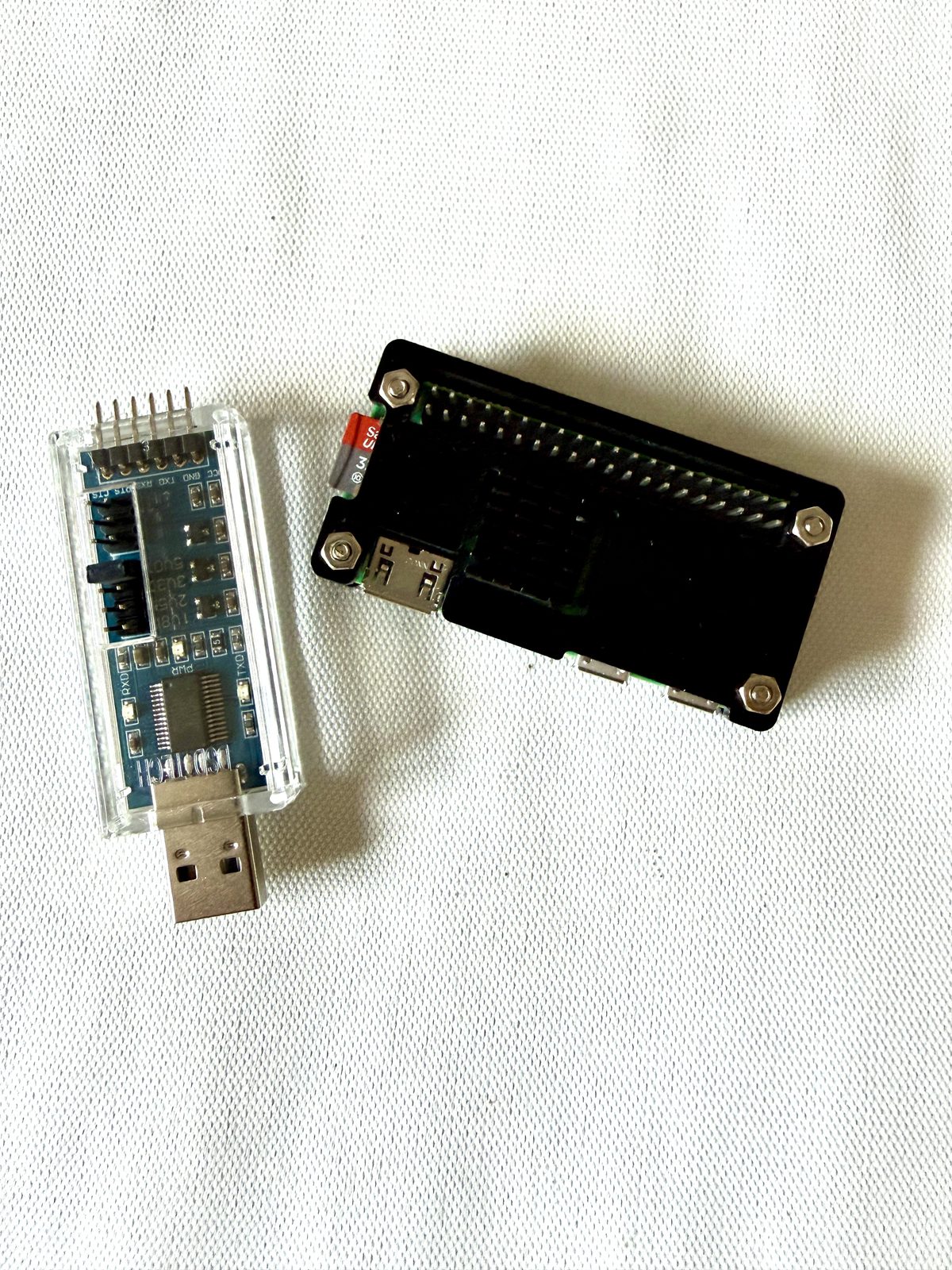 Raspberry Pi Zero et adaptateur FTDI